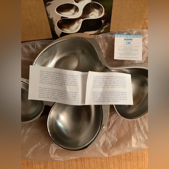 Alessi RA04 Baby boop Design Ron Arad 2000 Stainless Steel Italy 4 Part Bowl - Picture 6 of 12